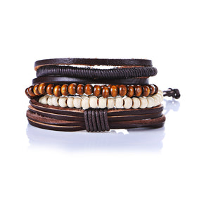 Bamboo Wood Beaded Bracelet