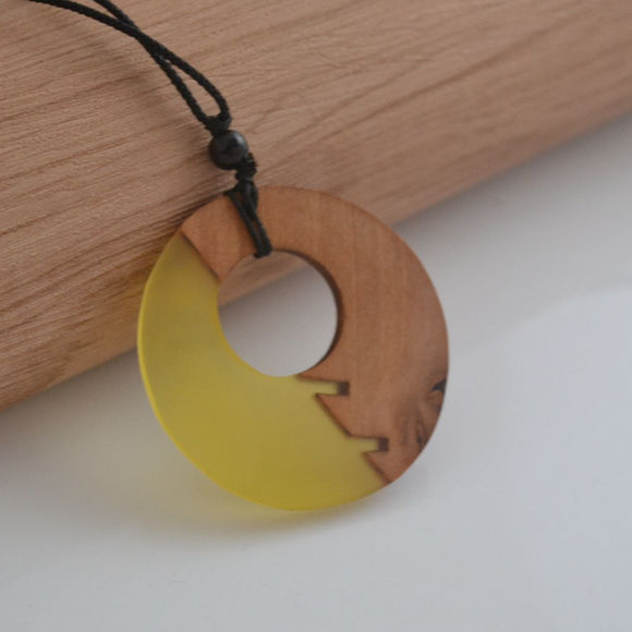 Vintage Half Wood Necklace